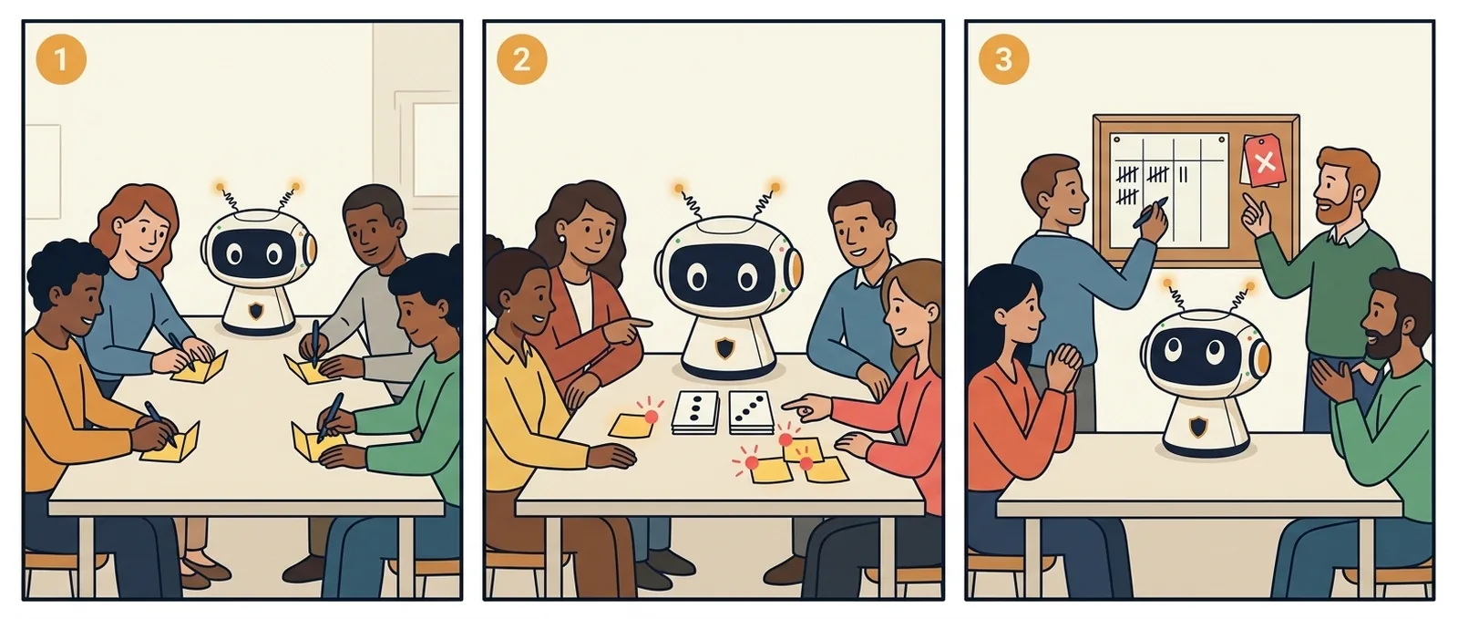 Storyboard: Predictable PINs in three steps.