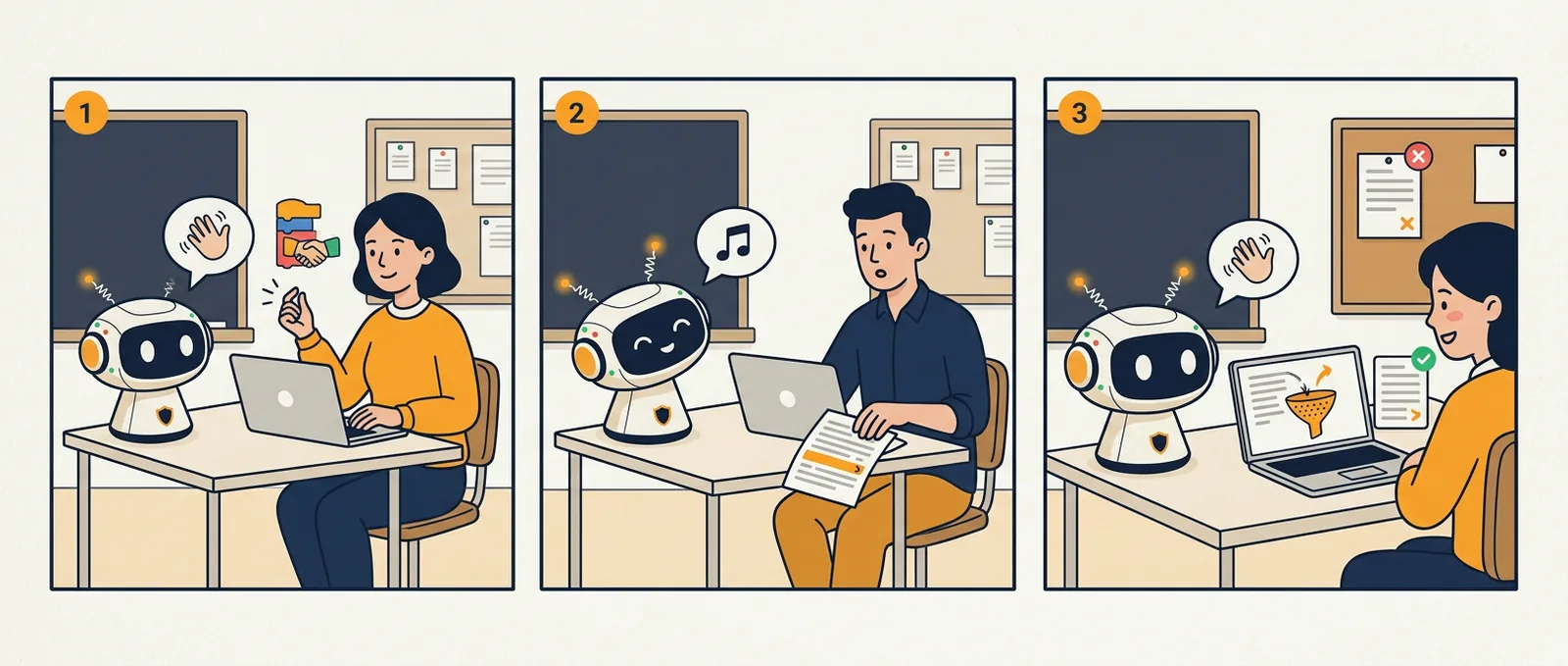 Storyboard: Prompt Injection in three steps.