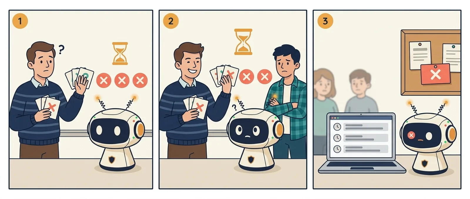 Storyboard: Three Strikes Lockout in three steps.